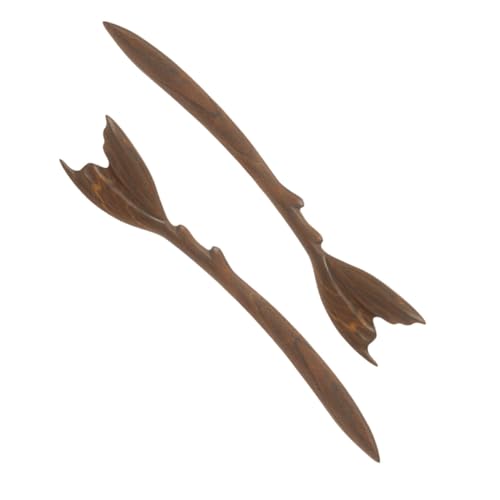 OATIPHO 2stücke Haarstäbchen Für Frauen Aus Grünem Sandelholz Retro-design Mit Fischschwanz-element Holz-haarnadeln Für Langes Haar Asiatische Haar-accessoires von OATIPHO