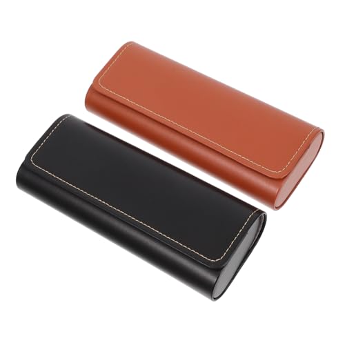 OATIPHO 2stücke Hartschalen-brillenetui Mit Magnetverschluss Kunstleder Tragbar Für Damen Und Herren Sonnenbrillenbox Brillenaufbewahrungsbox von OATIPHO