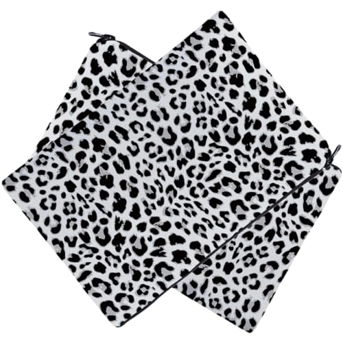 OATIPHO 2stücke Leopardenmuster Kosmetiktasche Tragbare Make-up-Tasche Für Damen Reise Kulturbeutel Mit Reißverschluss Und Robustem Verschluss Vielseitige Aufbewahrung Für Unterwegs von OATIPHO