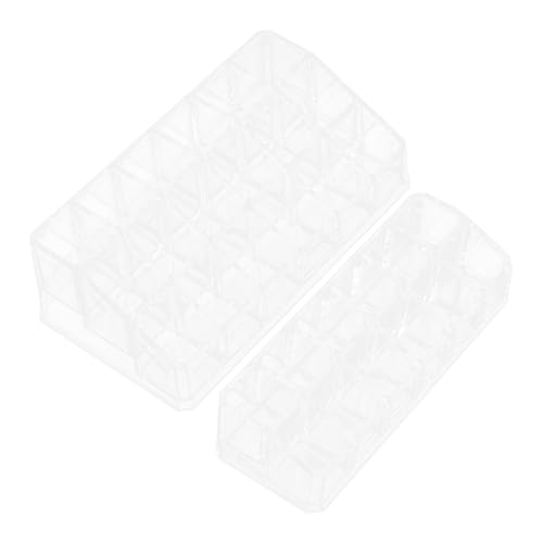 OATIPHO 2stücke Lippenstifthalter Aus Lippenstift-organizer Für Schreibtisch Lipgloss-präsentationsständer Transparentes Kosmetikregal Mit Fächern Aufbewahrungshalter Für von OATIPHO