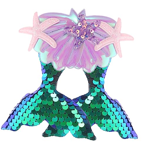 OATIPHO 2stücke Meerjungfrau Haar Clips Mit Pailletten Für Mädchen Haarschmuck Meerjungfrauen Accessoires Strandhaarspangen Für Kleinkinder Junge Mädchen von OATIPHO