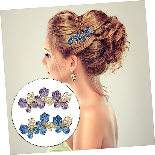 OATIPHO 2stücke Perlen Blumen Haarspange Mädchen Frauen Kopfschmuck Haarnadel Clip Für Geburtstag Weihnachts von OATIPHO