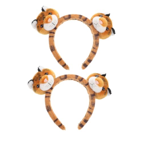 OATIPHO 2stücke Plüsch Tiger Ohren Stirnband Tierohr Haarband Für Mädchen Cosplay Party Kopfbedeckung Haarreifen Mit Tiger Design Haarschmuck Für Kurzes Und Langes Haar von OATIPHO
