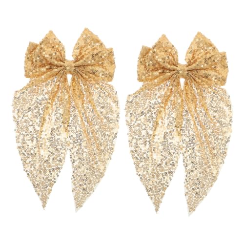OATIPHO 2stücke Schmetterling Haarspangen Mit Pailletten Schleife Für Frauen Glitzernde Haarspangen Mit Glatter Rückseite Übergroße Haarschleifen Für Partys Und Geburtstage von OATIPHO