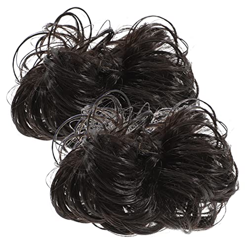 OATIPHO 2stücke Synthetischer Haarknoten Clip Für Frauen Wellig Lockig Klaue Haar Bun Haarteil Haarverlängerung Für Partys Halloween Cosplay von OATIPHO