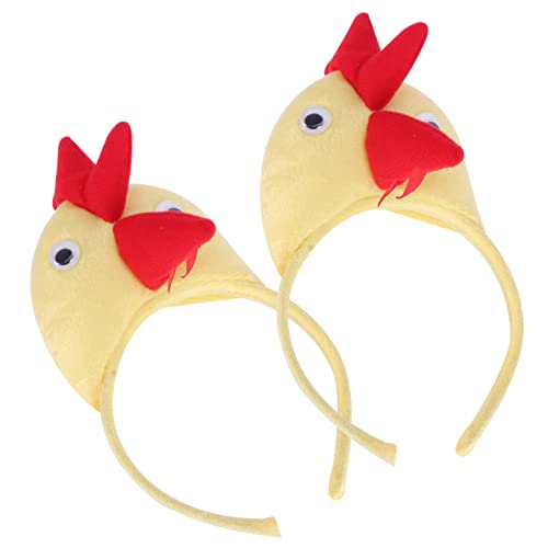OATIPHO 2stücke Teiliges Cosplay-stirnband Mit Hühnerdesign Dekorative Haarschmuck Für Partys Für Junge Mädchen Und Kreative Auftritte Komfortabel Und Rutschfest in Gelb von OATIPHO
