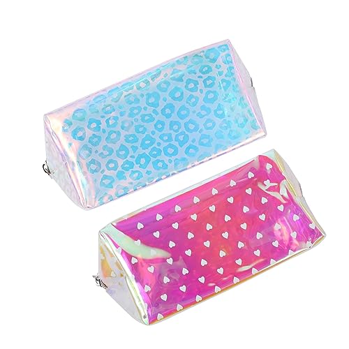 OATIPHO 2stücke Tragbarer Kosmetik Organizer Tasche Aus TPU Material Für Reisen Transparente Kulturbeutel Mit Metallreißverschluss Für Make-up Und Toilettenartikel von OATIPHO
