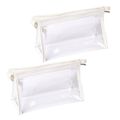 OATIPHO 2stücke Transparente Multifunktionale Bleistifttasche Tragbare Kosmetiktasche Für Schreibwaren Make-up-Organizer Mit Großer Kapazität Für Stifte Und Kleine Gegenstände von OATIPHO