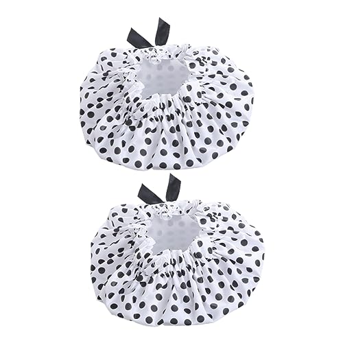 OATIPHO 2stücke Wasserdichte Duschkappen Mit Punktmuster Aus Pvc Für Damen Eleganter Stil Schützt Haare Vor Nässe Beim Duschen Baden Oder Kochen Pack von OATIPHO
