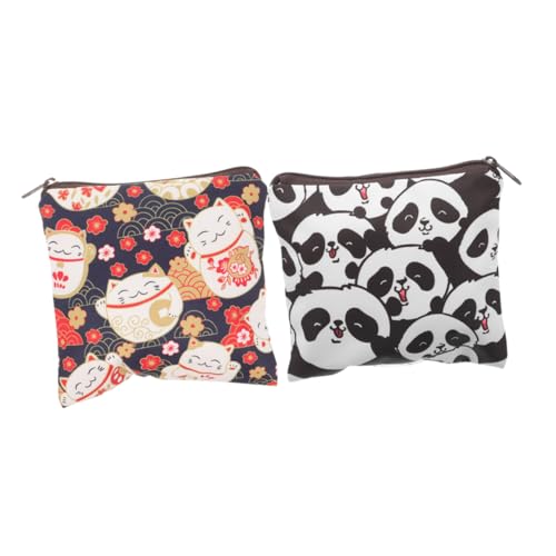 OATIPHO 2stücke Wasserdichter Aufbewahrungstasche Für Damenbinden Und Lustiges Cartoon-Design Für Mädchen Und Frauen Tragbarer Hygienebeutel Für Alltag Und Reisen von OATIPHO