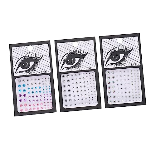OATIPHO 3 Sätze Selbstklebende Gesichtssteine Dekorative Gems Aufkleber für Makeup Wiederverwendbare Strasssteine Ab für Festivals und Bastelprojekte von OATIPHO