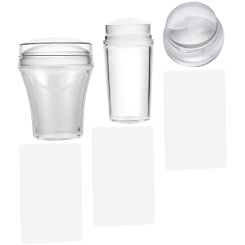 OATIPHO 3 Sätze Siegelsatz Nagel-maniküre-werkzeug Nagelstempelset Nagelstamper Stempel Für Nagelabdrücke Nagelprägeplatten Nagelstempelkit Stampfer Für Nägel Kieselgel Transparent von OATIPHO