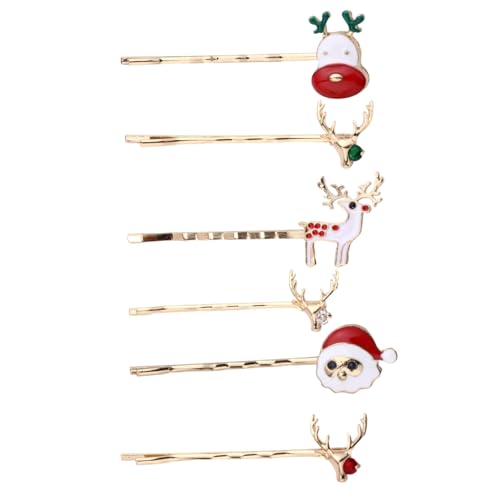 OATIPHO 3 Satz Teiliges Haarschmuck Set Weihnachten mit Legierung Haarspangen Rentier und Schneemann Design für Damen und Mädchen Festliche Weihnachtsdeko Partyaccessoires von OATIPHO