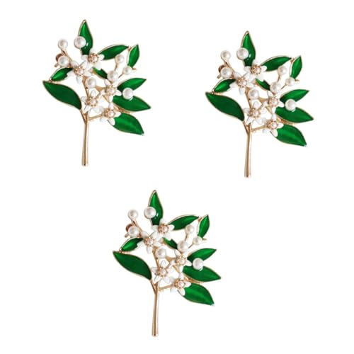 OATIPHO 3 Stk Reversnadel modeschmuck perlenschmuck Gartenienblumen Brosche Mode Schmuck Handgemachte Brosche Damenaccessoires Blumenbrosche für Frauen von OATIPHO