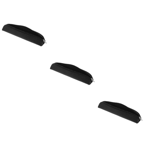 OATIPHO 3 Stück Federmäppchen Beutel Hülle Stiftetui Stiftholster Stiftschutz Stifttasche Schutz Stift Organizer Etui Pu Schwarz von OATIPHO