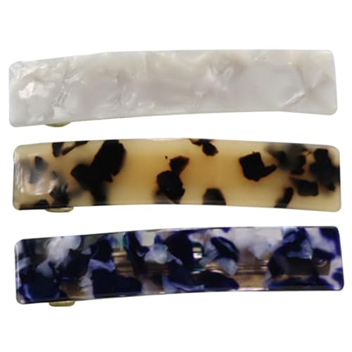 OATIPHO 3stücke Französische Haarspangen Für Damen Rechteckige Clips Haarschmuck Für Verschiedene Anlässe Geeignet Für Welliges Lockiges Glattes Oder Langes Haar von OATIPHO