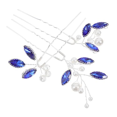 OATIPHO 3 Stück Haarnadel Aus Kristall Hochzeitshaar Französische Haarnadel Haarschmuck Aus Strass Haarstifte Zum Styling Barrettes Haarprodukte Für Frauen Edelsteine Haarnadeln Perle Blau von OATIPHO
