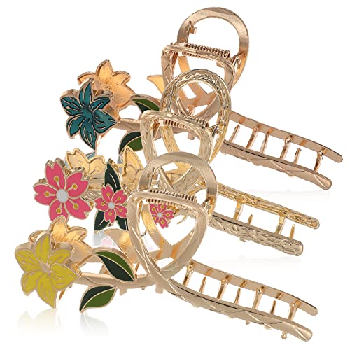 OATIPHO 3stücke Haarklammer Blumenform Haarspangen Für Frauen Mädchen Kopfschmuck Haaredekor Haarklammern Aus Metall Hair Clips von OATIPHO