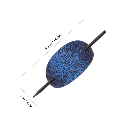 OATIPHO 3 Stück Retro Haarspangen Oval aus Kunstleder mit Stab Vintage Haarnadeln für Dutt und Hochsteckfrisuren Fester Sitz für Lange Haare Stylische Haarschmuck für Damen und Mädchen in von OATIPHO