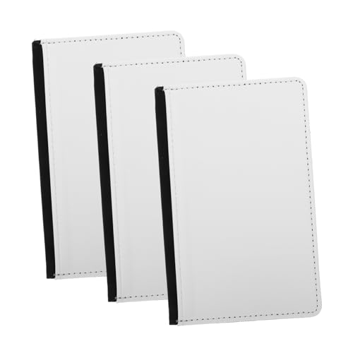 OATIPHO 3 Stück Sublimationspassinhaber groß mehrere Reisedokumentenmappe Schild Reisetasche für Damen Ordner kreditkartenhalter geldborse Lederbrieftasche Lederkartenhalter PU-Leder Black von OATIPHO