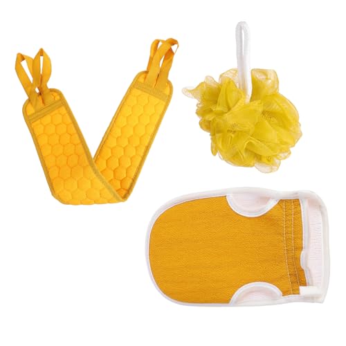 OATIPHO 3 Stück Teiliges Duschhandtuch Set Peeling Rückenschrubber für und Männer zur Massage und Schwer Erreichbarer Körperstellen von OATIPHO