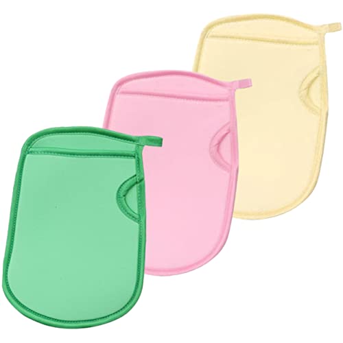 OATIPHO 3 Stück Teiliges Exfoliating für Körperreinigung Peeling Mitts für Sanfte Hautpflege und Massage Damen und Herren von OATIPHO