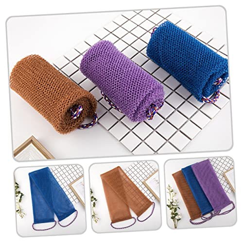 OATIPHO 3 Stück Teiliges Exfolierungs Badetuch Afrikanisches Massage Netz für Rücken und Körper Waschbare Langlebige Peeling Tücher für Gründliche Dusche von OATIPHO