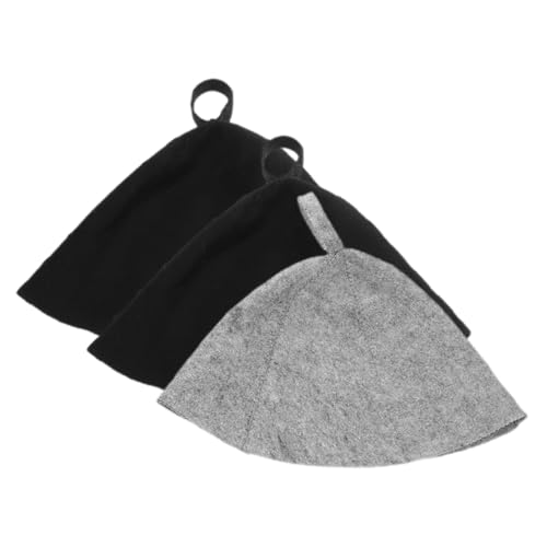 OATIPHO 3 Stück Teiliges Filz Saunahut für Herren und Damen Tragbare Thermokappe für Sauna und Dampfbad für Reisen Schnell Trocknend und Kompakt von OATIPHO
