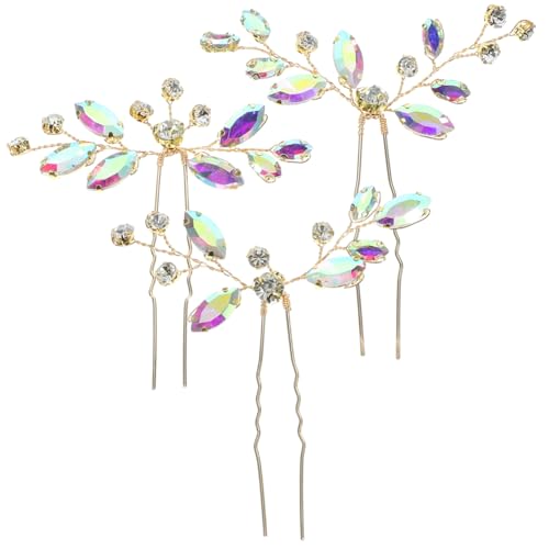 OATIPHO 3 Stück Teiliges Glänzende Haarnadeln für Damen Haaraccessoires Braut Haarteil Haarklammern für Braut und Brautjungfern von OATIPHO