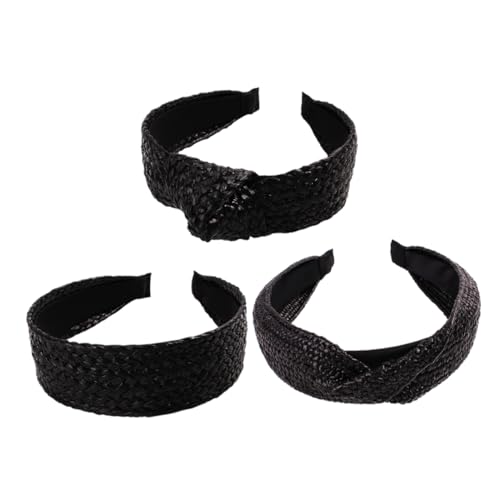 OATIPHO 3 Stück Teiliges Handgefertigtes Raffia Stirnband für Damen Stilvolle Haaraccessoires Leicht und Bequem für Feste Partys und Alltag von OATIPHO