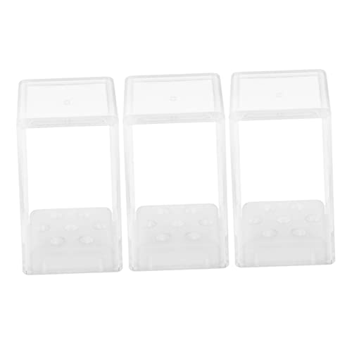 OATIPHO 3 Stück Teiliges Nagelpolierkopf Organizer Praktische Aufbewahrungsbox für Maniküre und Pediküre Schleifköpfe mit Deckel und Langlebigem Kunststoffdesign von OATIPHO