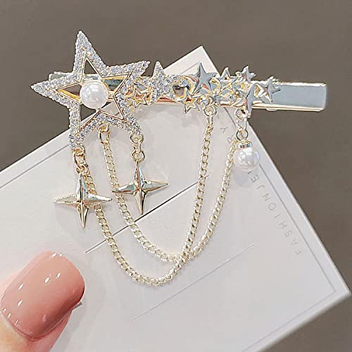 OATIPHO 3 Stück Teiliges Set Sternen Fransen Haarspangen mit Strasssteinen Haaraccessoires für Mädchen und für Alltag und Besondere Anlässe von OATIPHO