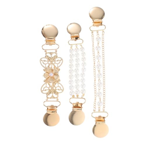 OATIPHO 3 Stück Teiliges Vintage Cardigan Clips mit Kunstperlen Retro Broschen für Pullover Kleider Schals Langlebige Metalllegierung Stilvolle Kleidung Accessoires von OATIPHO