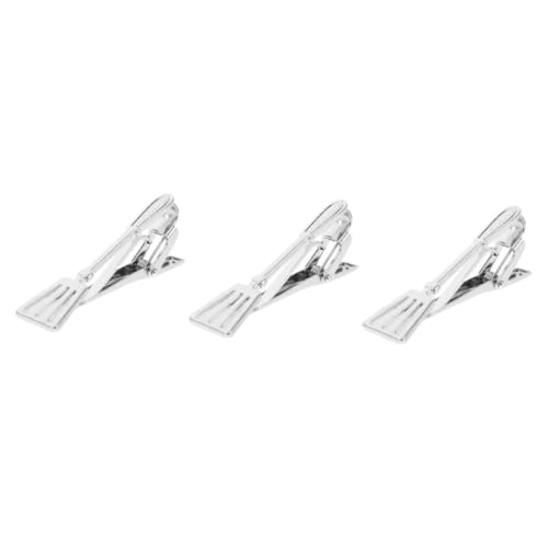 OATIPHO 3 Stück Tie Clips für Herren Moderner Turner Form Krawattenclip aus Gebürstetem Metall Kreatives Spatula Design Stabiler Halt für Business Hochzeit und Alltag Stilvolles von OATIPHO
