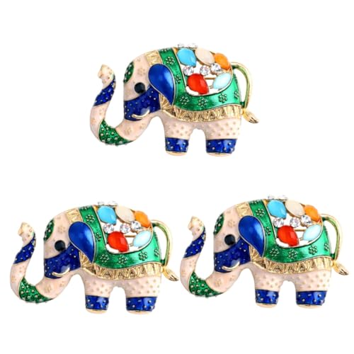 OATIPHO 3St Elefantenbrosche abstecknadeln pinns brooch Brustpin Kleidungsbrosche Schalnadel dekorative Stifte Elefant Brustnadel dekorative Brosche Popularität Zubehör Fräulein von OATIPHO