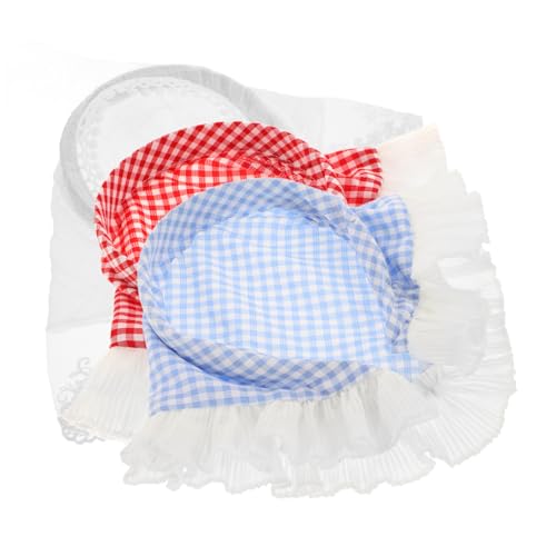 OATIPHO 3stücke Teiliges Kopfband Plaid-muster Und Spitzenrand Für Damen Leichte Dekorative Haaraccessoires Für Reisen Partys Und Fotoshootings von OATIPHO