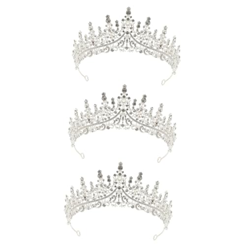 OATIPHO 3St Krone haarschmuck haar zubehör hochzeit kopfschmuck Diademe für Frauen Kleider Tiara Hochzeitsdiademe für die Braut Strass Diademe Mädchen Kopfbedeckung Stirnband Kleidung von OATIPHO