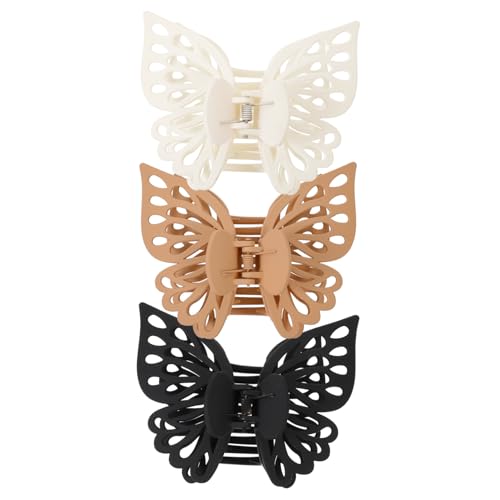 OATIPHO 3Stücke Große Schmetterlings Haarspangen für Damen Rutschfeste Haarklemmen für Dünnes und Dickes Haar für Alltag Hochzeiten und Besondere Anlässe von OATIPHO
