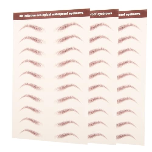 OATIPHO 3blätter Augenbrauenaufkleber Simulation Augenbrauen Sticker Wasserfest Für Make-up Formgebung Augenbrauenpflege von OATIPHO