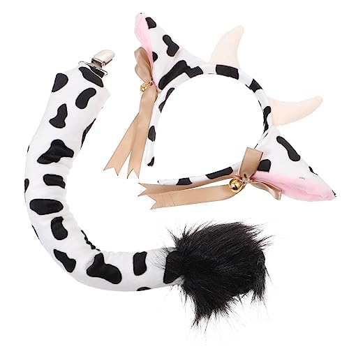 OATIPHO 3sätze Kuh Cosplay Haarreif Set Mit Plüsch-haarband Und Party Dekoration Für Erwachsene Für Karneval Geburtstagsfeiern Und Halloween von OATIPHO