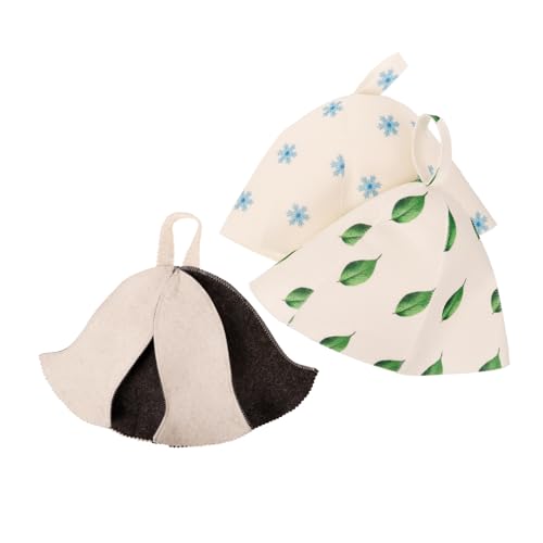 OATIPHO 3stücke Teiliges Filz Sauna Hut Für Damen Und Herren Temperaturregulierend Schnell Trocknend Schlichtem Design Für Saunagänge Und Wellness von OATIPHO