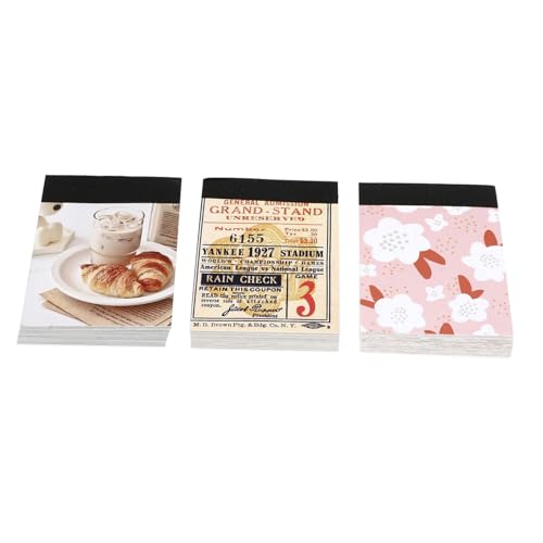 OATIPHO Scrapbooking-aufkleberpaket 3 Stück Für Planer Notizbuch Tagebuch Notizbuch Papier Notizbuch Bunte Collage Hintergrundaufkleber Zufälliger Stil von OATIPHO