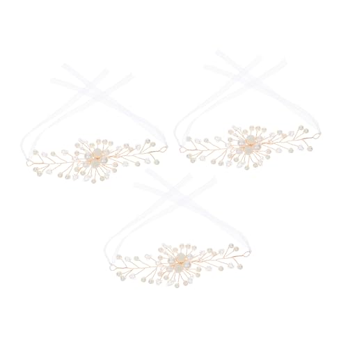 OATIPHO 3stücke Blumenarmbänder Für Brautjungfern Perlen Handgelenk Corsage Mit Blumen Und Handgelenksanstecker Für Hochzeit Abschlussball Strandparty Und Festival Events von OATIPHO