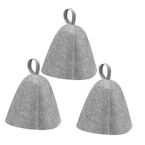 OATIPHO 3stücke Filz Saunahut Für Damen Und Herren Wiederverwendbar Saugfähig Schnelltrocknend Badehaushut Saunazubehör Duschhut Aus Filz Bequemer Hut Für Spa Und Zuhause von OATIPHO