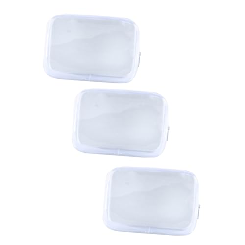 OATIPHO 3stücke Kosmetiktasche Transparent Aus PVC Reise-Aufbewahrungstasche Kompakt Make-up Organizer Für Kosmetika Und Toilettenartikel Spart Raum Im Koffer von OATIPHO