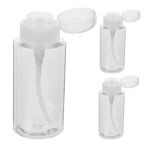 OATIPHO 3stücke Push down Pumpspender Flaschen Für Nagellack Und Make-up-entferner Klare Pet Flaschen Mit Pumpenköpfen Tragbar Und Nachfüllbar Für Und Kosmetikpflege von OATIPHO