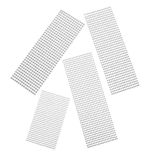 OATIPHO 4 Blätter Selbstklebende Gesichtspiercing Perlen Sticker Bogen Perlenschmuck für Make Up Nail Art DIY Basteln Augenbrauen Dekoration von OATIPHO