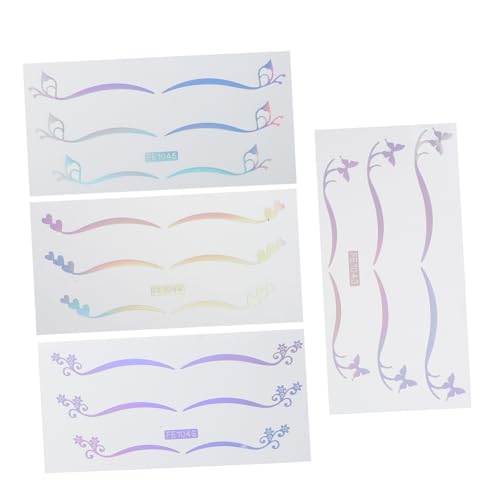 OATIPHO 4blatt Augen-make-up-aufkleber Holografische Lidschatten-aufkleber Temporäre Für Augenlider Selbstklebende von OATIPHO