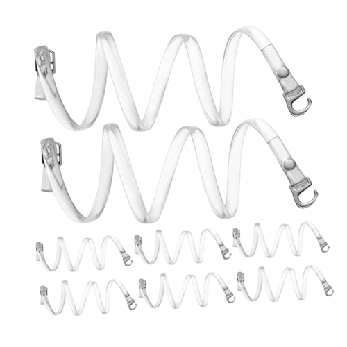 OATIPHO 4 Paar Transparente Abnehmbare Rutsch Fersenriemen für Damen High Heels Kreuzdesign für Stabilität und Komfort Unsichtbare Schuhriemen zur Fixierung Lockerer Absätze von OATIPHO