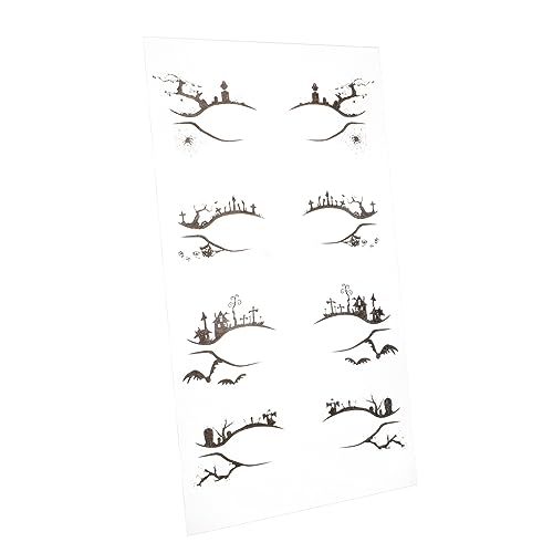 OATIPHO 4 Paare Temporäre Augen Make Up Aufkleber für Halloween Eyeliner Sticker Dekoration für Partys Cosplay und Festivals von OATIPHO